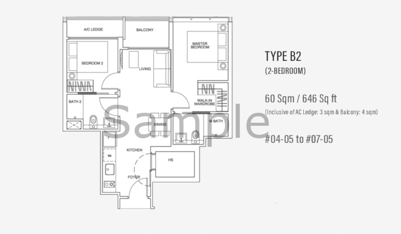 Emerald of Katong Sample Floor Plan